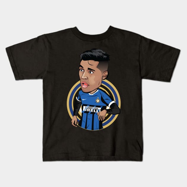 Alexis Sanchez Inter Kids T-Shirt by portraiteam